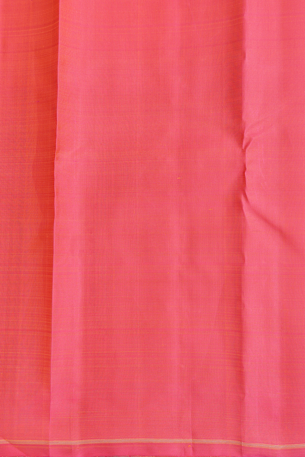 Kanchipuram Silk Saree In Prussian Blue With Peacock Buttas