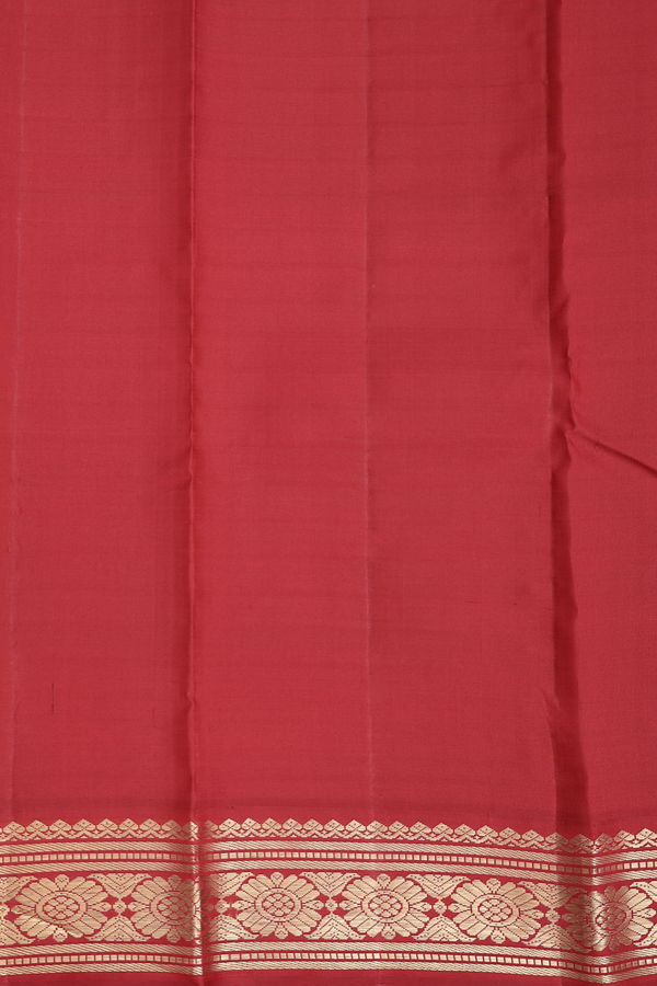 Kanchipuram Silk Saree In Prussian Blue With Stripes Design