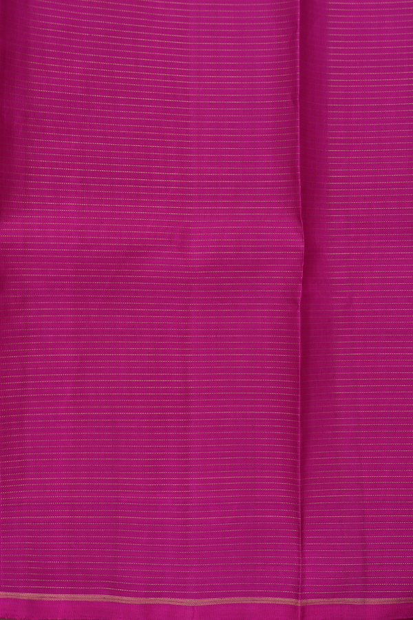 Kanchipuram Silk Saree In Purple Along Checks With Buttas