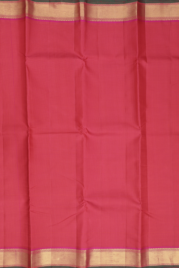 Kanchipuram Silk Saree In Purple And Orange With Checks Design