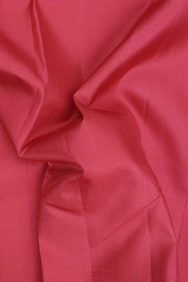 Kanchipuram Silk Saree In Purple And Orange With Checks Design