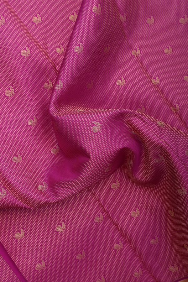 Kanchipuram Silk Saree In Purple Rose With Brocade Design