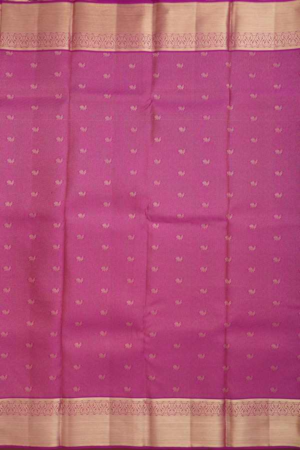 Kanchipuram Silk Saree In Purple Rose With Brocade Design
