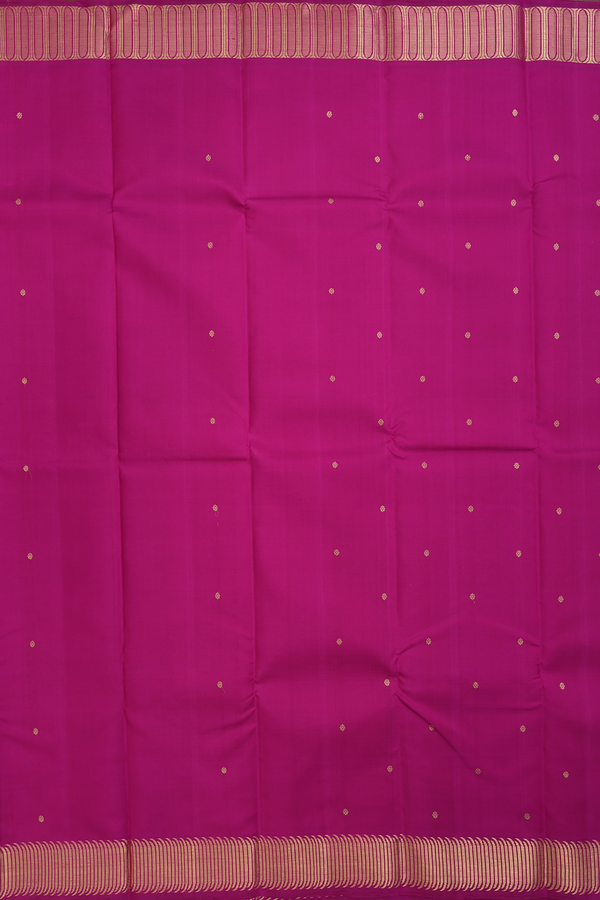 Kanchipuram Silk Saree In Purple Rose With Floral Buttis