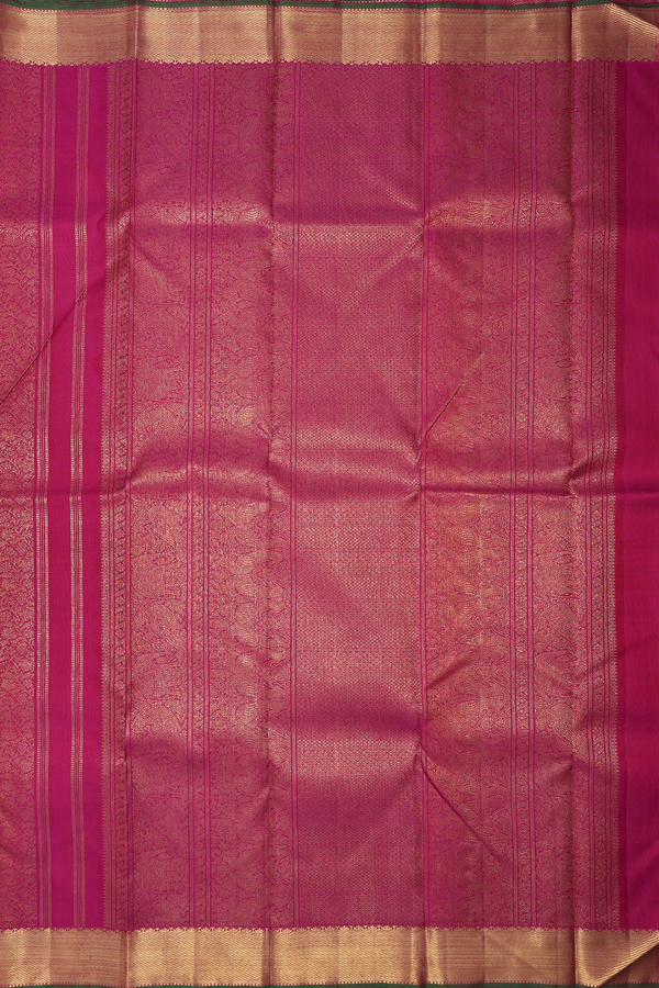 Kanchipuram Silk Saree In Purple Rose With Floral Design