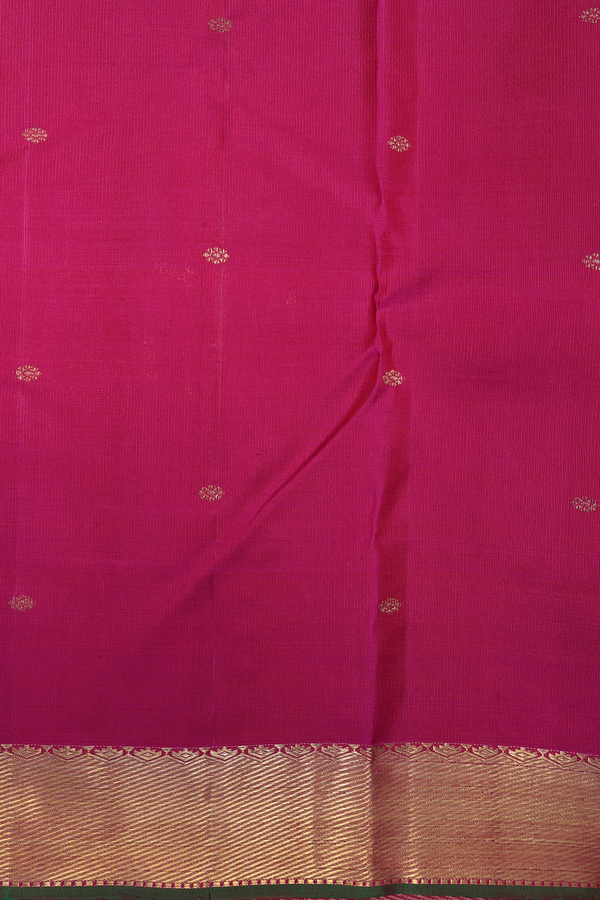 Kanchipuram Silk Saree In Purple Rose With Floral Design