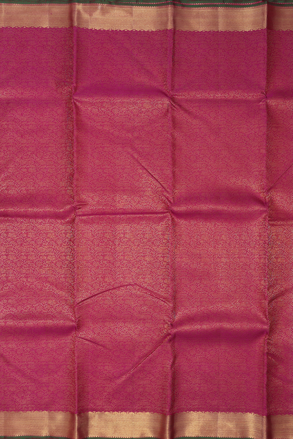 Kanchipuram Silk Saree In Purple Rose With Floral Design
