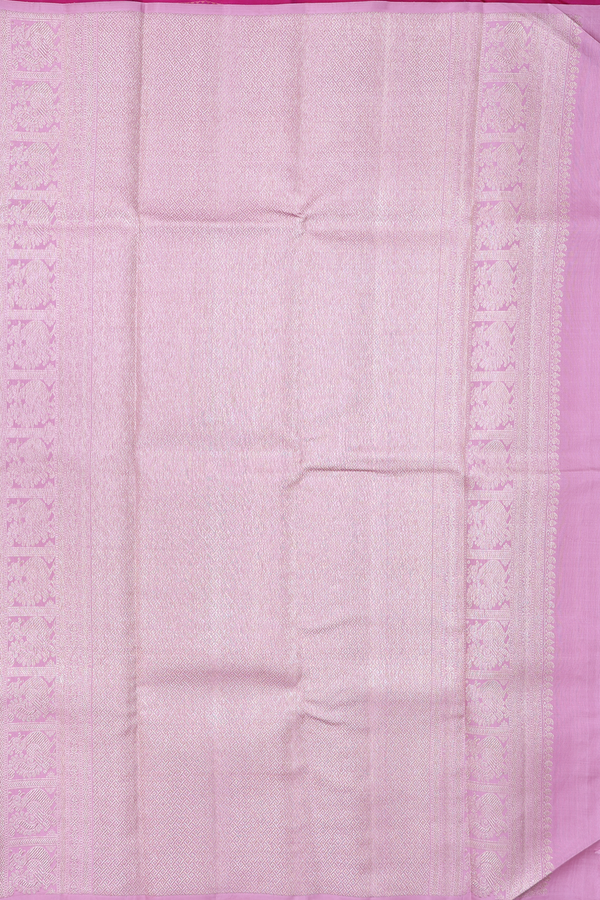 Kanchipuram Silk Saree In Purple Rose With Jacquard Pattern