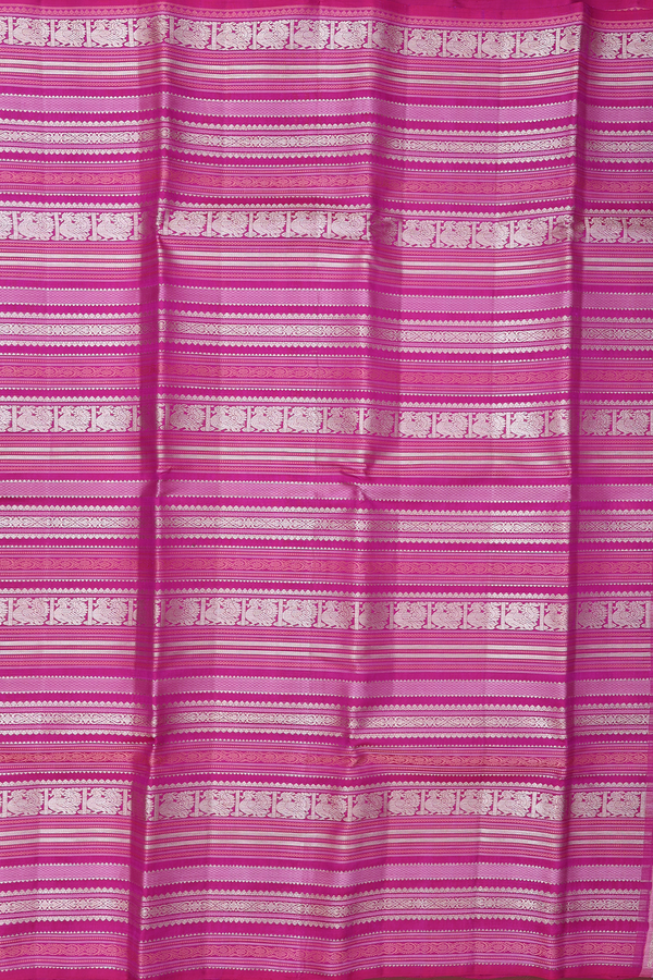 Kanchipuram Silk Saree In Purple Rose With Jacquard Pattern