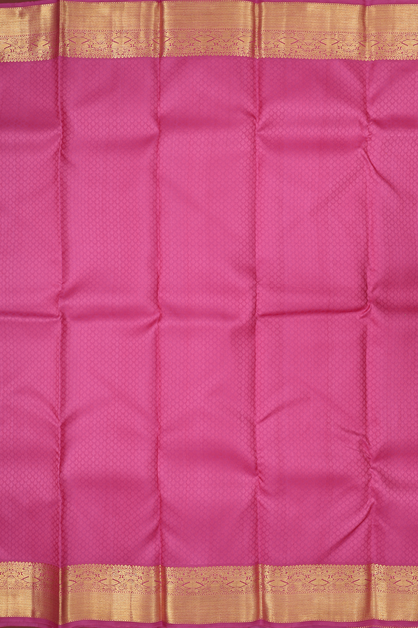 Kanchipuram Silk Saree In Purple Rose With Jacquard Pattern
