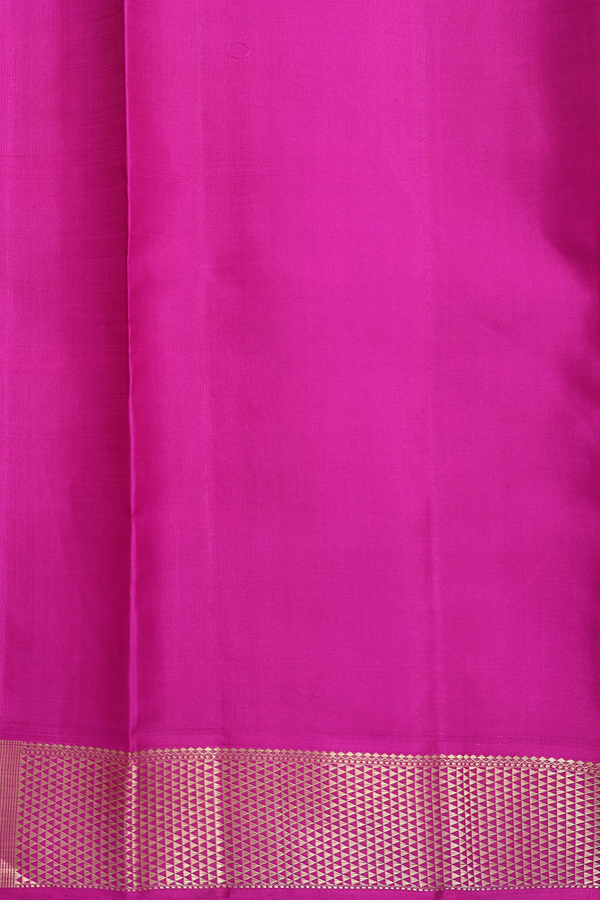 Kanchipuram Silk Saree In Purple Rose With Stripes Design