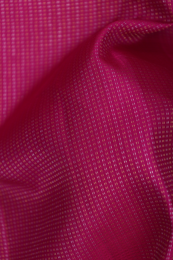Kanchipuram Silk Saree In Purple Rose With Stripes Design