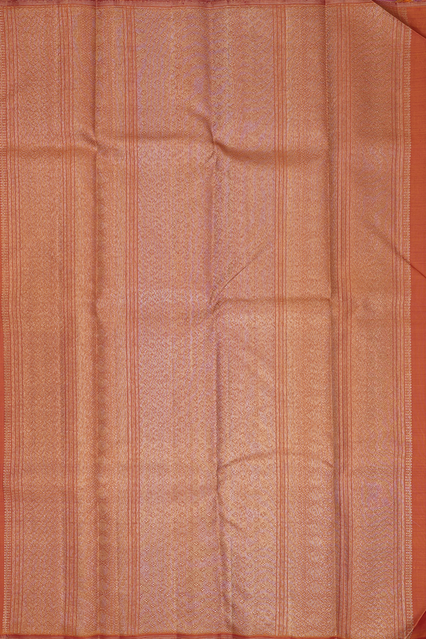 Kanchipuram Silk Saree In Purple Rose With Zari Buttas