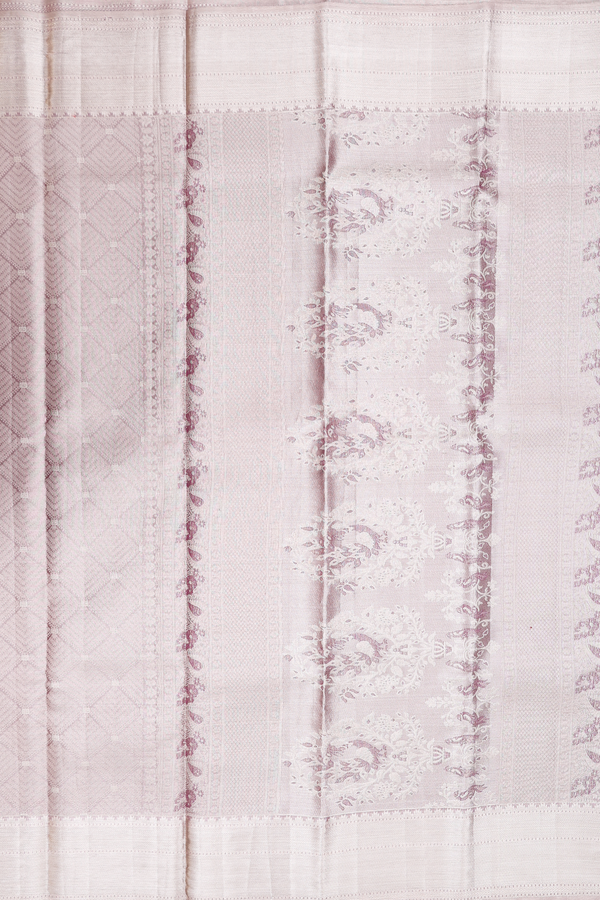 Kanchipuram Silk Saree In Purple Tissue With Allover Design