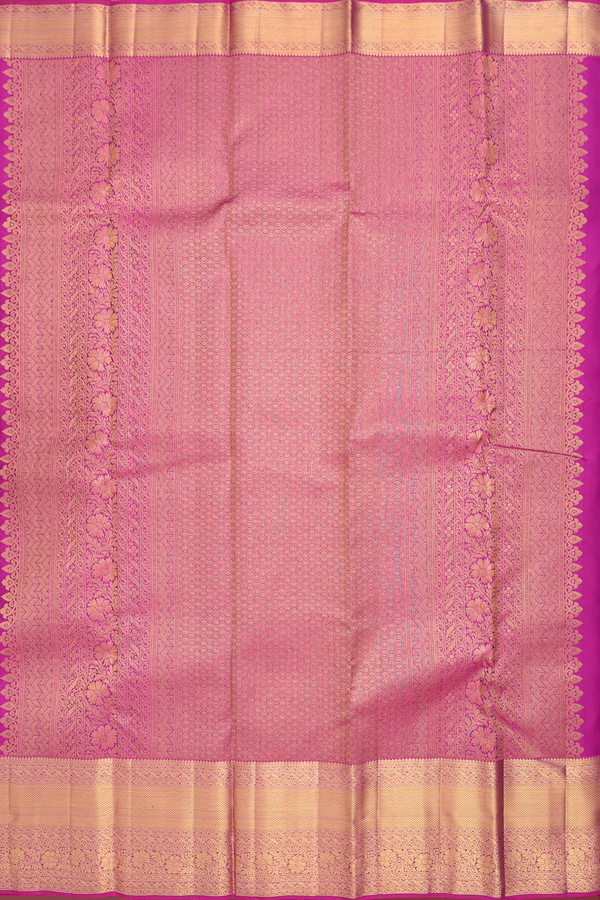 Kanchipuram Silk Saree In Purple With Brocade Design