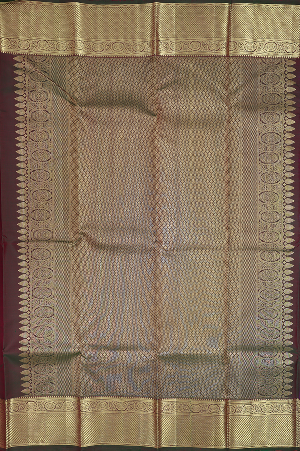 Kanchipuram Silk Saree In Purple With Brocade Design
