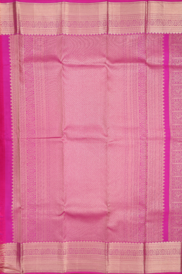 Kanchipuram Silk Saree In Purple With Brocade Design