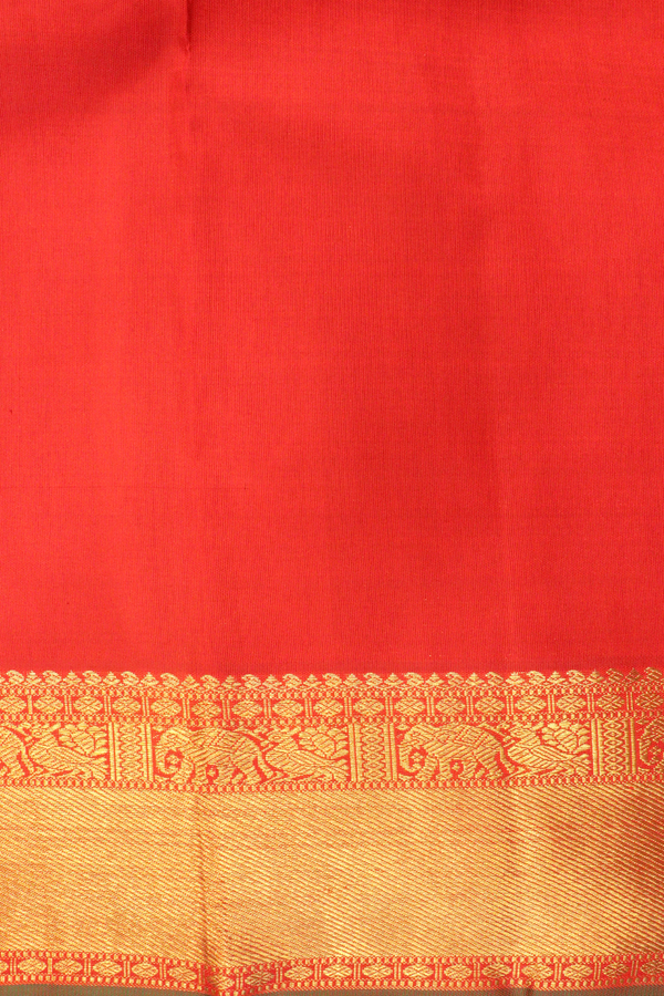 Kanchipuram Silk Saree In Purple With Checks Along Buttas