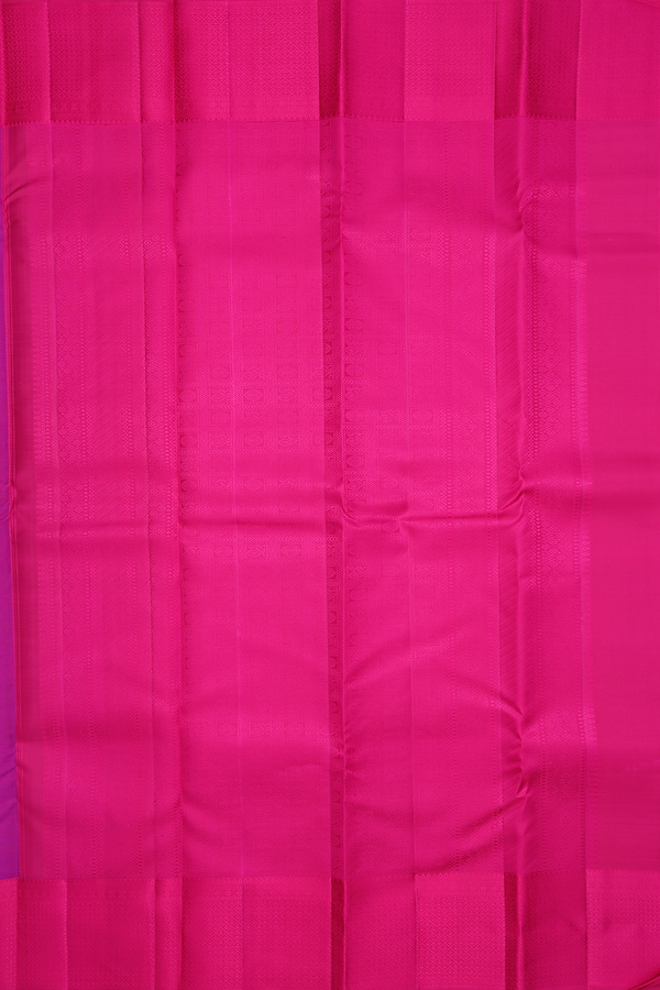 Kanchipuram Silk Saree In Purple With Checks Design
