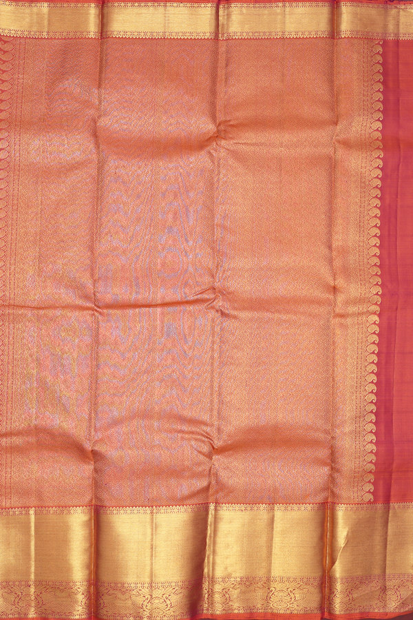 Kanchipuram Silk Saree In Purple With Checks Design