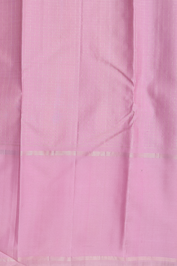 Kanchipuram Silk Saree In Purple With Checks Design