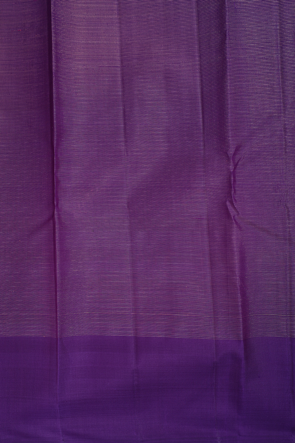 Kanchipuram Silk Saree In Purple With Checks Design