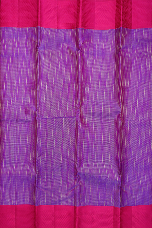 Kanchipuram Silk Saree In Purple With Checks Design