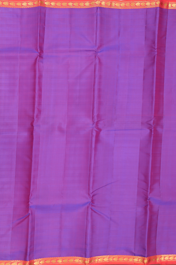 Kanchipuram Silk Saree In Purple With Contrast Border