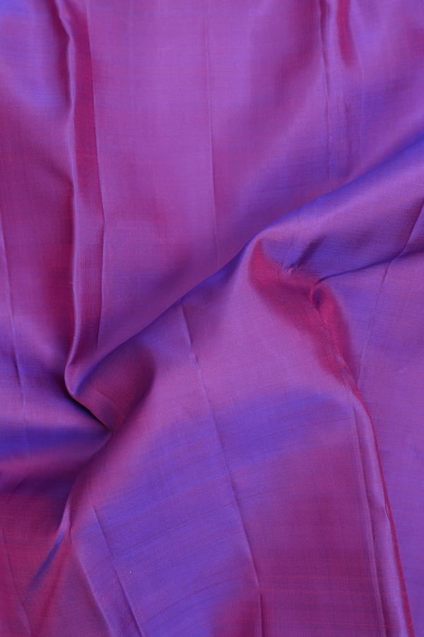 Kanchipuram Silk Saree In Purple With Contrast Border