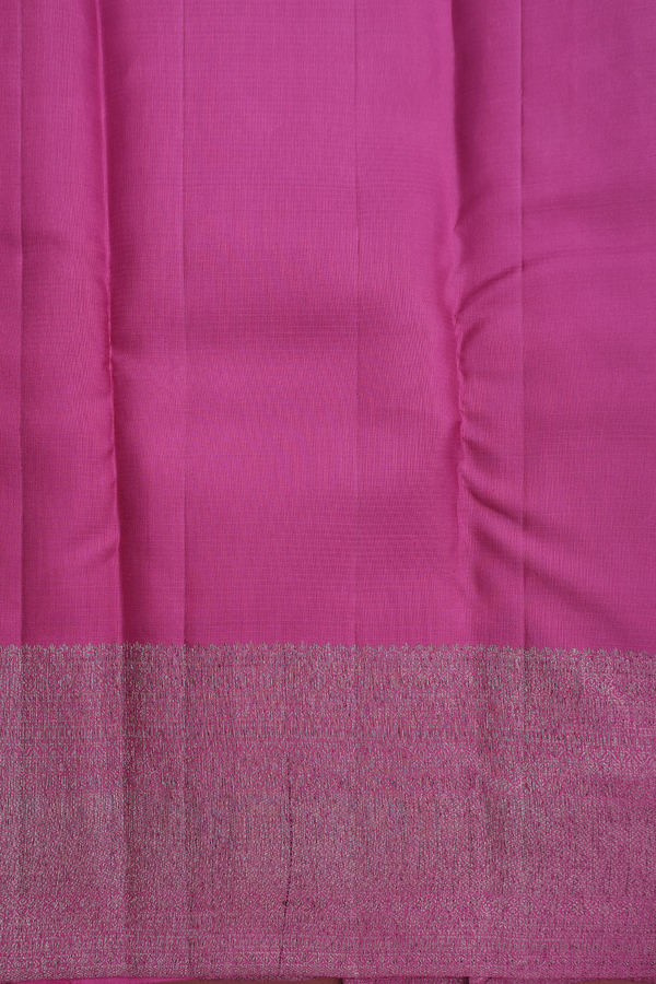 Kanchipuram Silk Saree In Purple With Floral Design