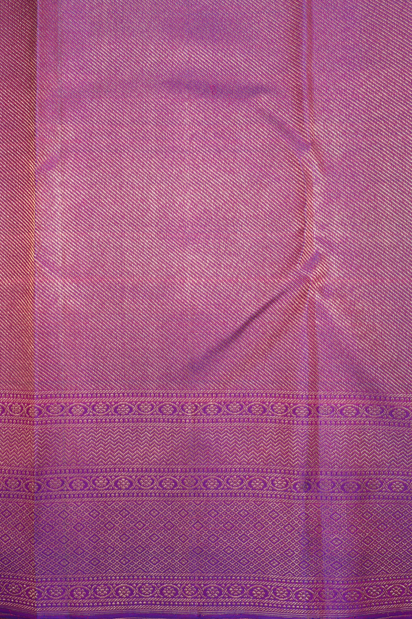 Kanchipuram Silk Saree In Purple With Floral Design