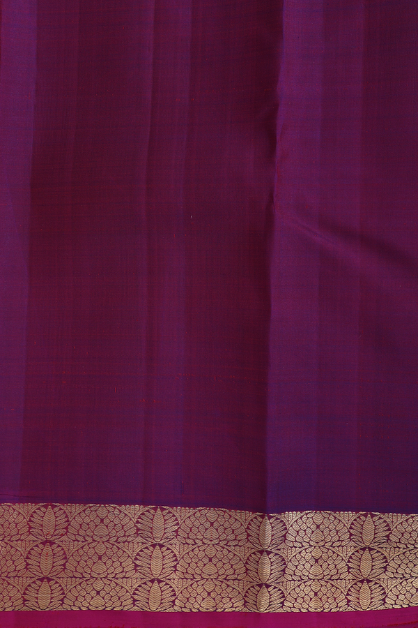 Kanchipuram Silk Saree In Purple With Jacquard Pattern