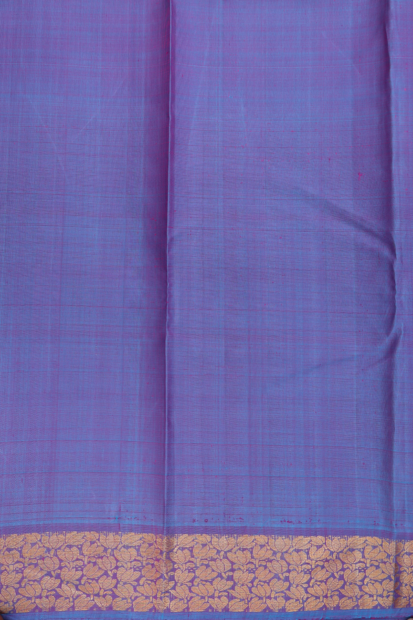 Kanchipuram Silk Saree In Purple With Jacquard Pattern