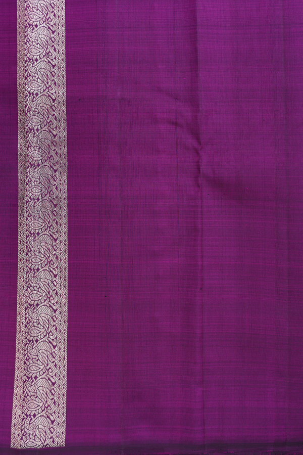 Kanchipuram Silk Saree In Purple With Jacquard Pattern