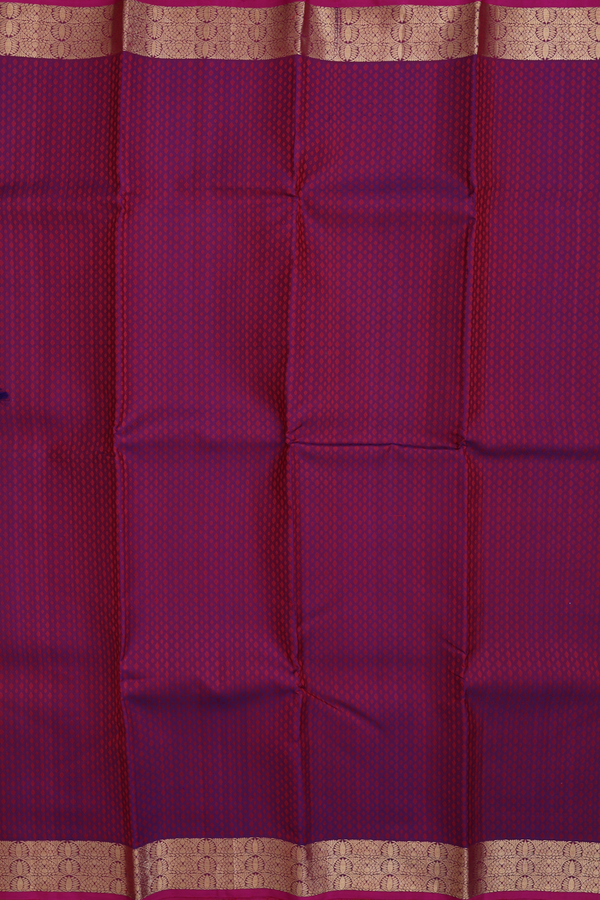 Kanchipuram Silk Saree In Purple With Jacquard Pattern