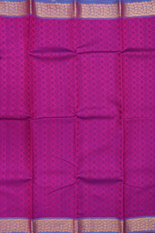 Kanchipuram Silk Saree In Purple With Jacquard Pattern