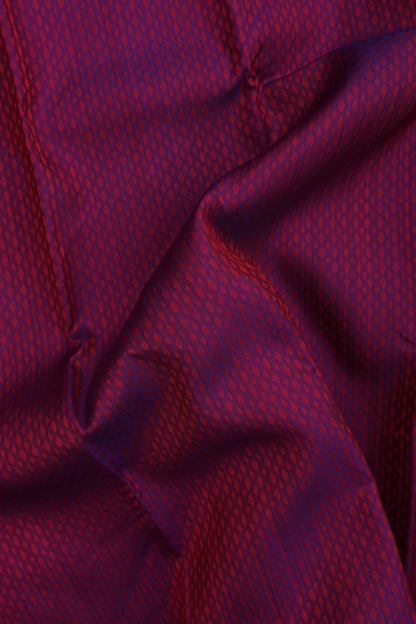 Kanchipuram Silk Saree In Purple With Jacquard Pattern