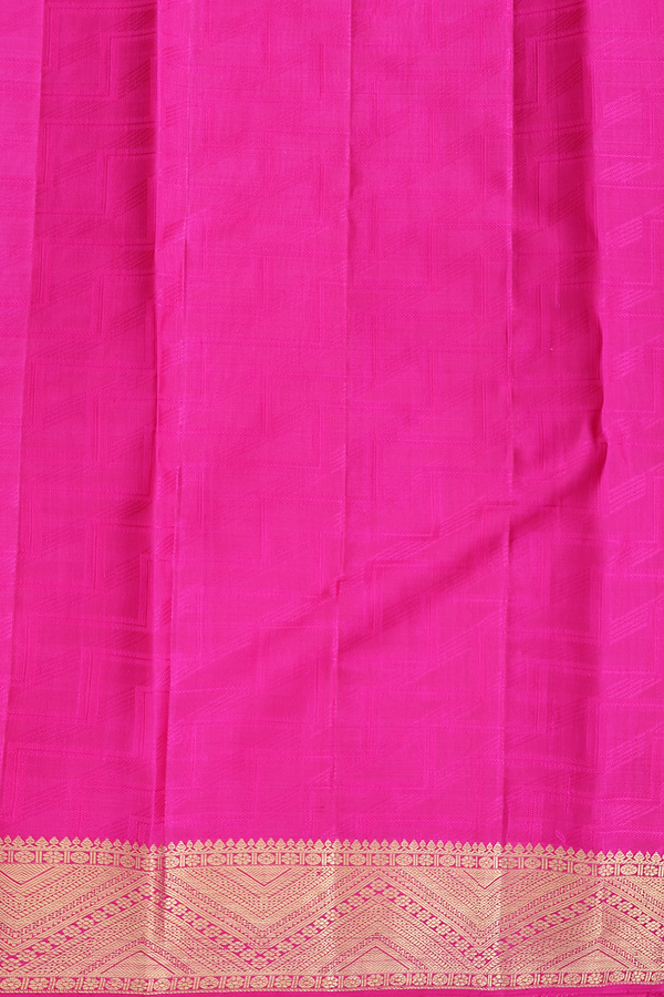 Kanchipuram Silk Saree In Purple With Jacquard Pattern