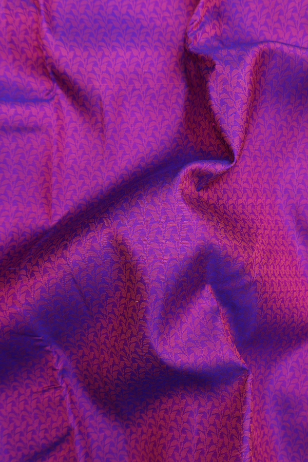 Kanchipuram Silk Saree In Purple With Jacquard Pattern