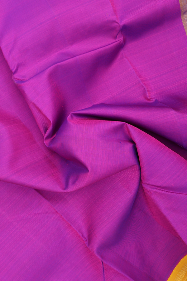 Kanchipuram Silk Saree In Purple With Korvai Border