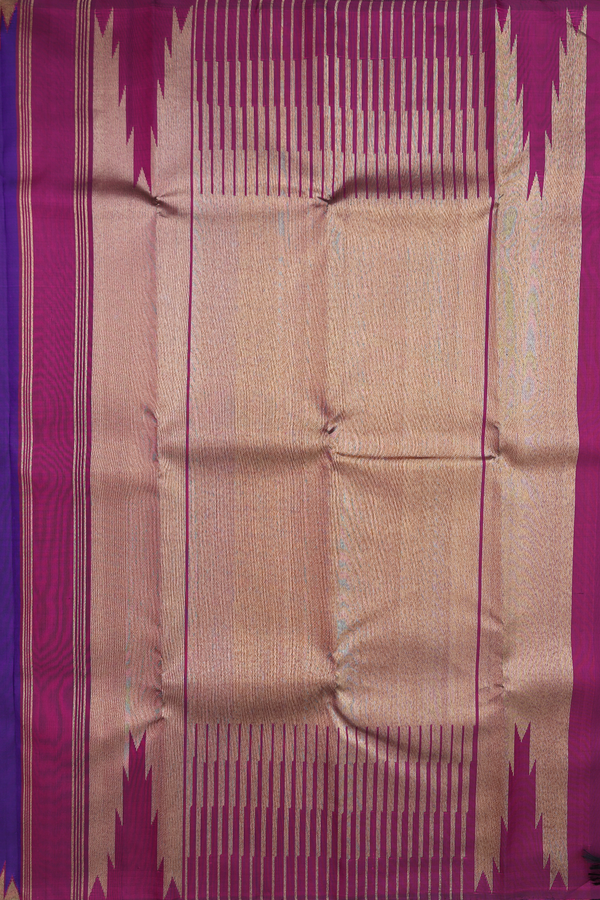 Kanchipuram Silk Saree In Purple With Malli Moggu Motifs