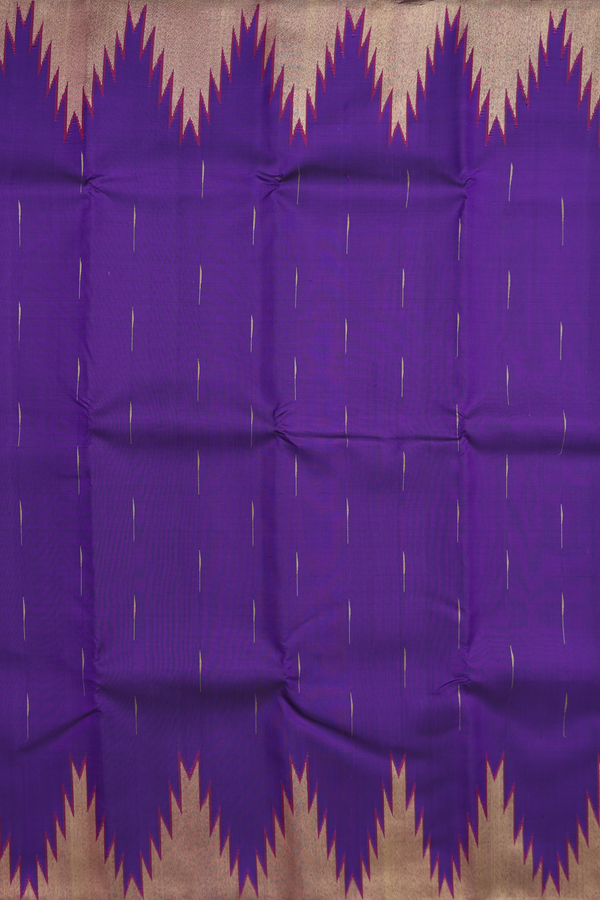 Kanchipuram Silk Saree In Purple With Malli Moggu Motifs