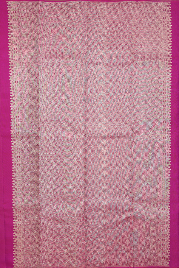 Kanchipuram Silk Saree In Purple With Mandala Design