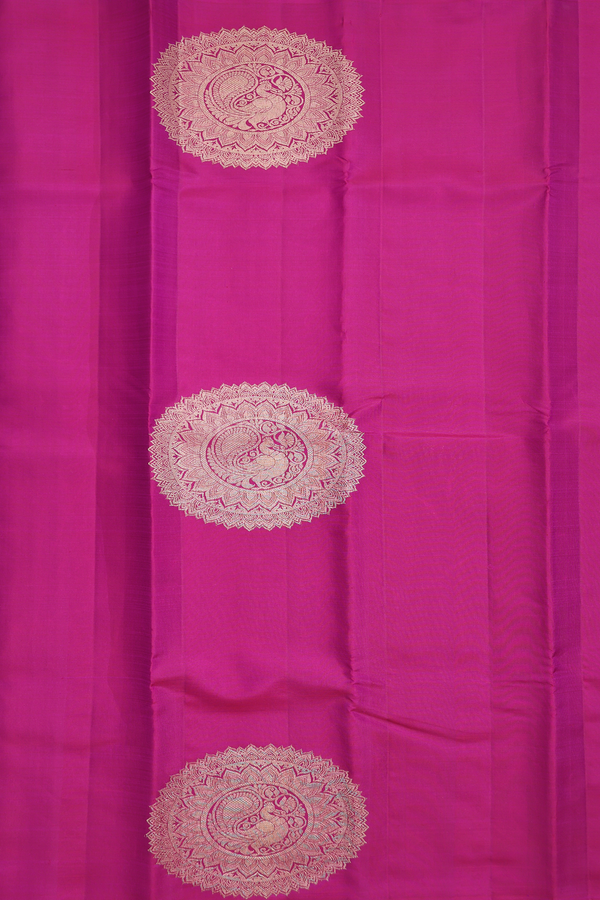 Kanchipuram Silk Saree In Purple With Mandala Design