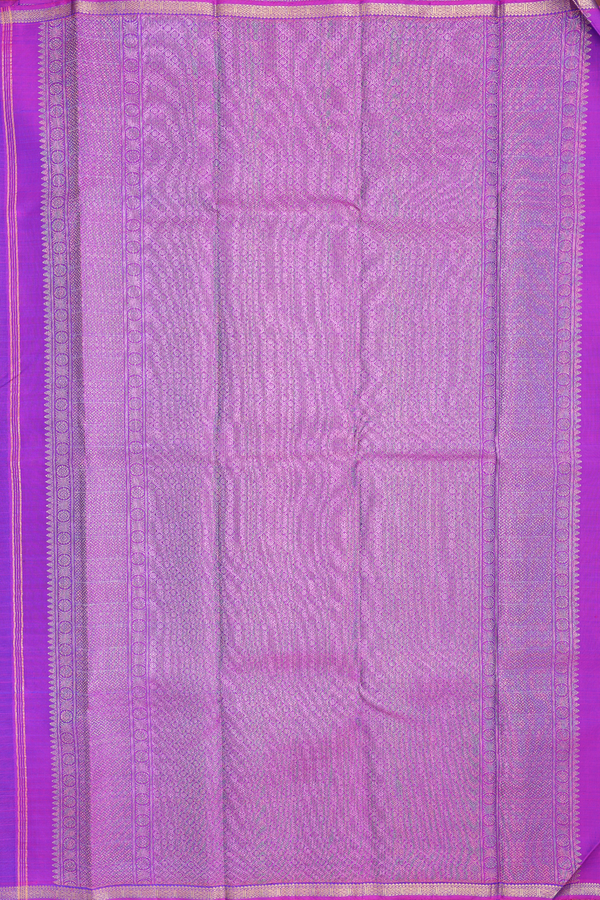 Kanchipuram Silk Saree In Purple With Paai Madippu Kattai