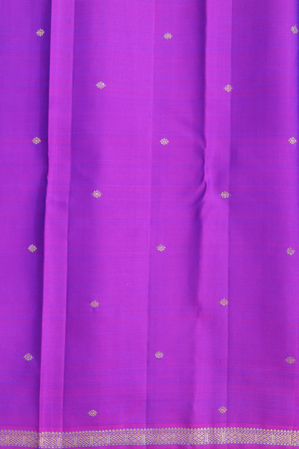 Kanchipuram Silk Saree In Purple With Paai Madippu Kattai