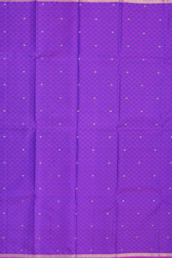 Kanchipuram Silk Saree In Purple With Paai Madippu Kattai