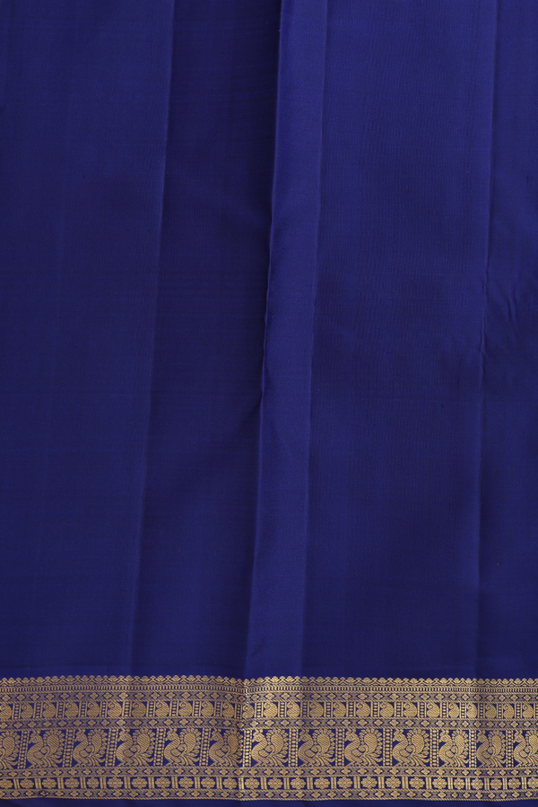 Kanchipuram Silk Saree In Purple With Peacock Buttas