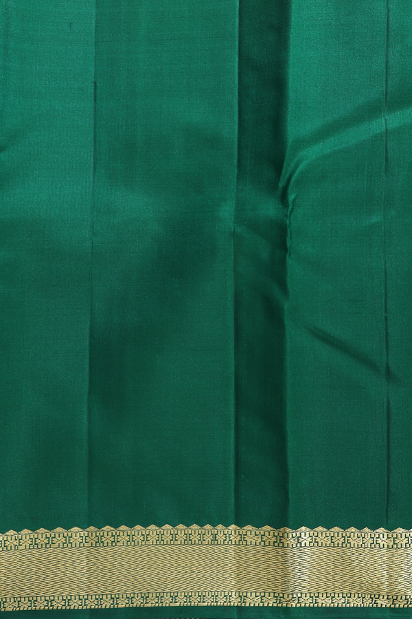 Kanchipuram Silk Saree In Purple With Peacock Buttas