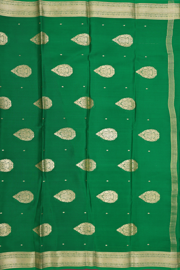 Mysore Silk Saree In Purple With Self Design